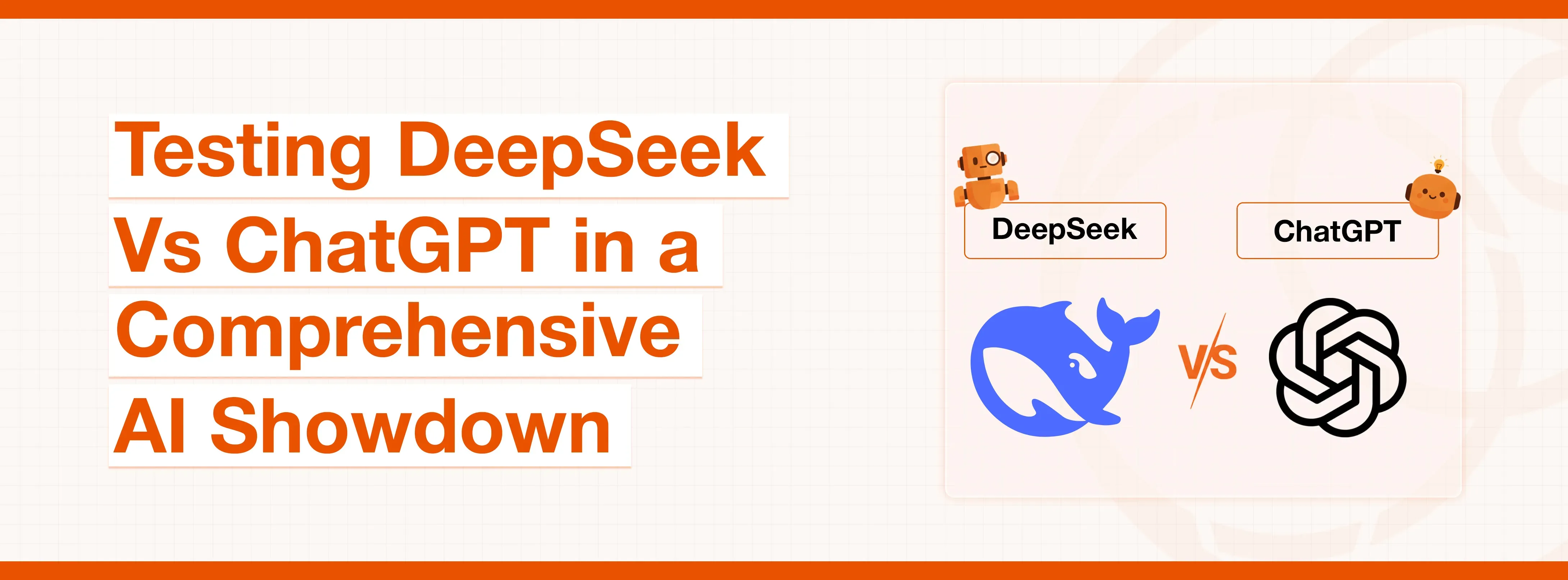 Testing DeepSeek versus ChatGPT in a comprehensive AI showdown, featuring their distinctive logos.