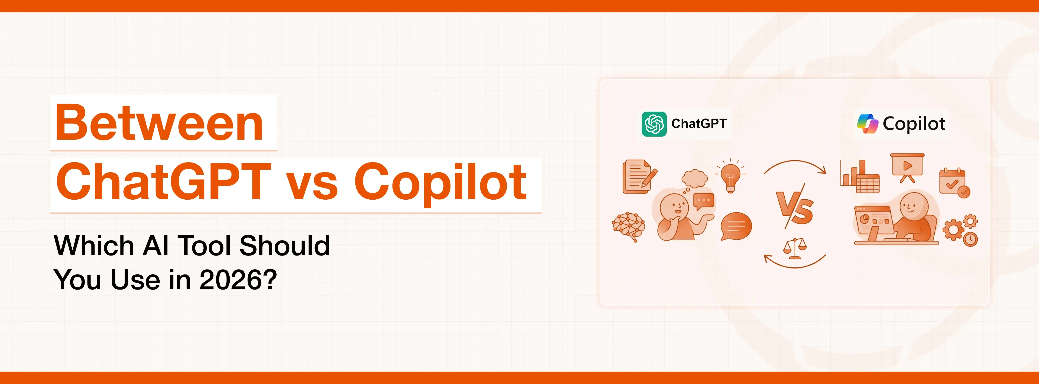 Banner asking 'Between ChatGPT vs Copilot, Which AI Tool Should You Use In 202?'