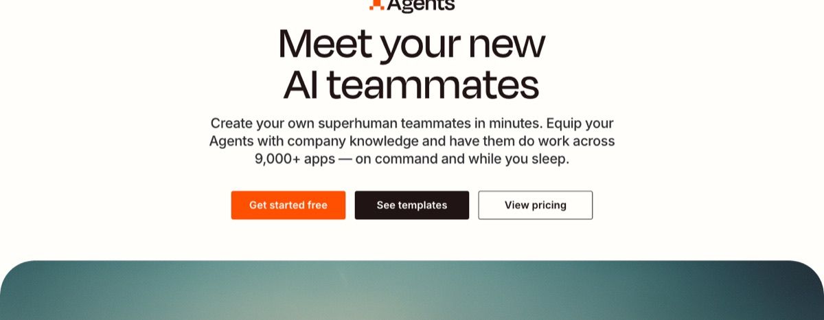 The Zapier Agents homepage