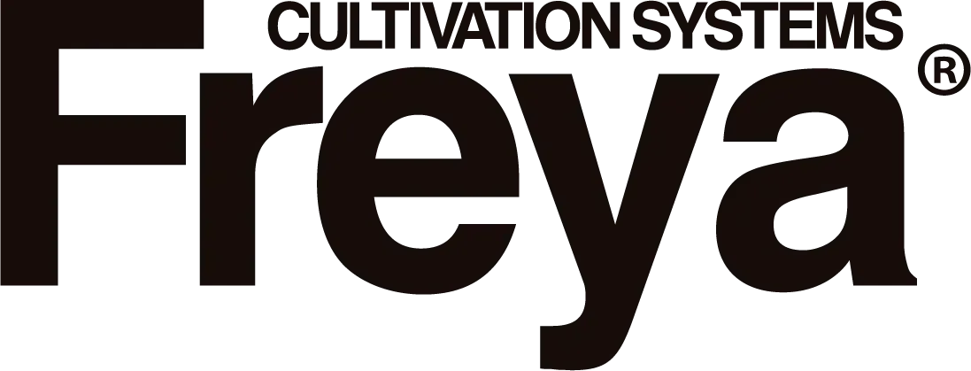 Freya CULTIVATION SYSTEMS logo, featuring dark text on a black background.