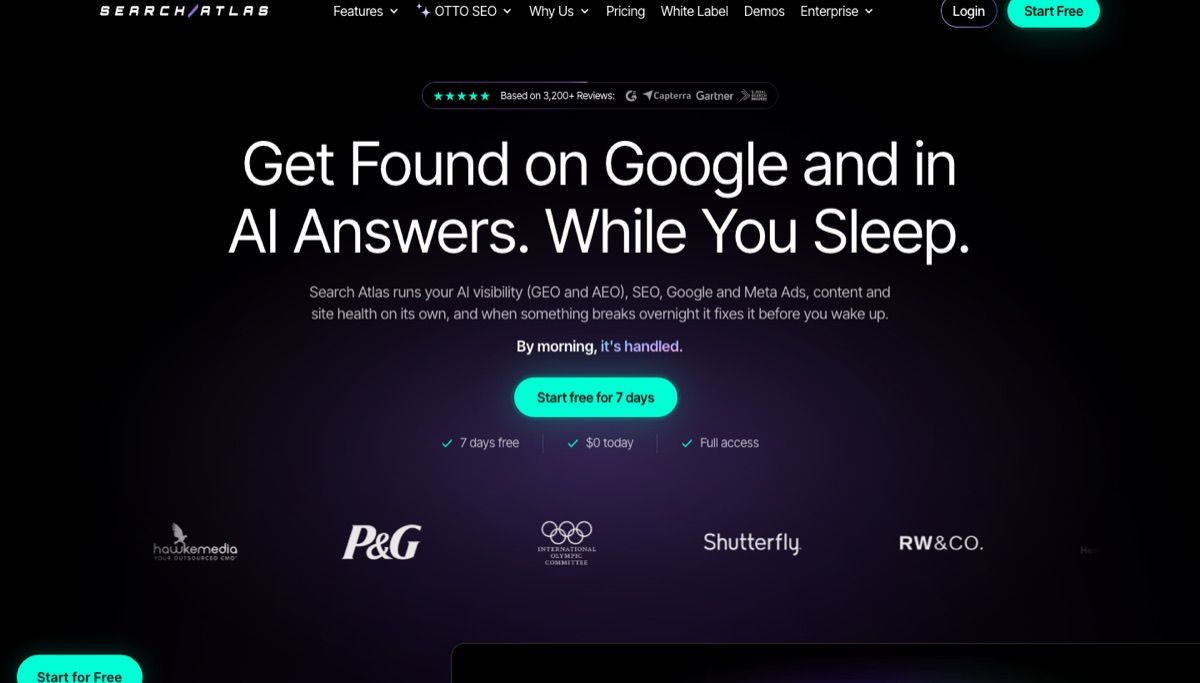 The Search Atlas homepage
